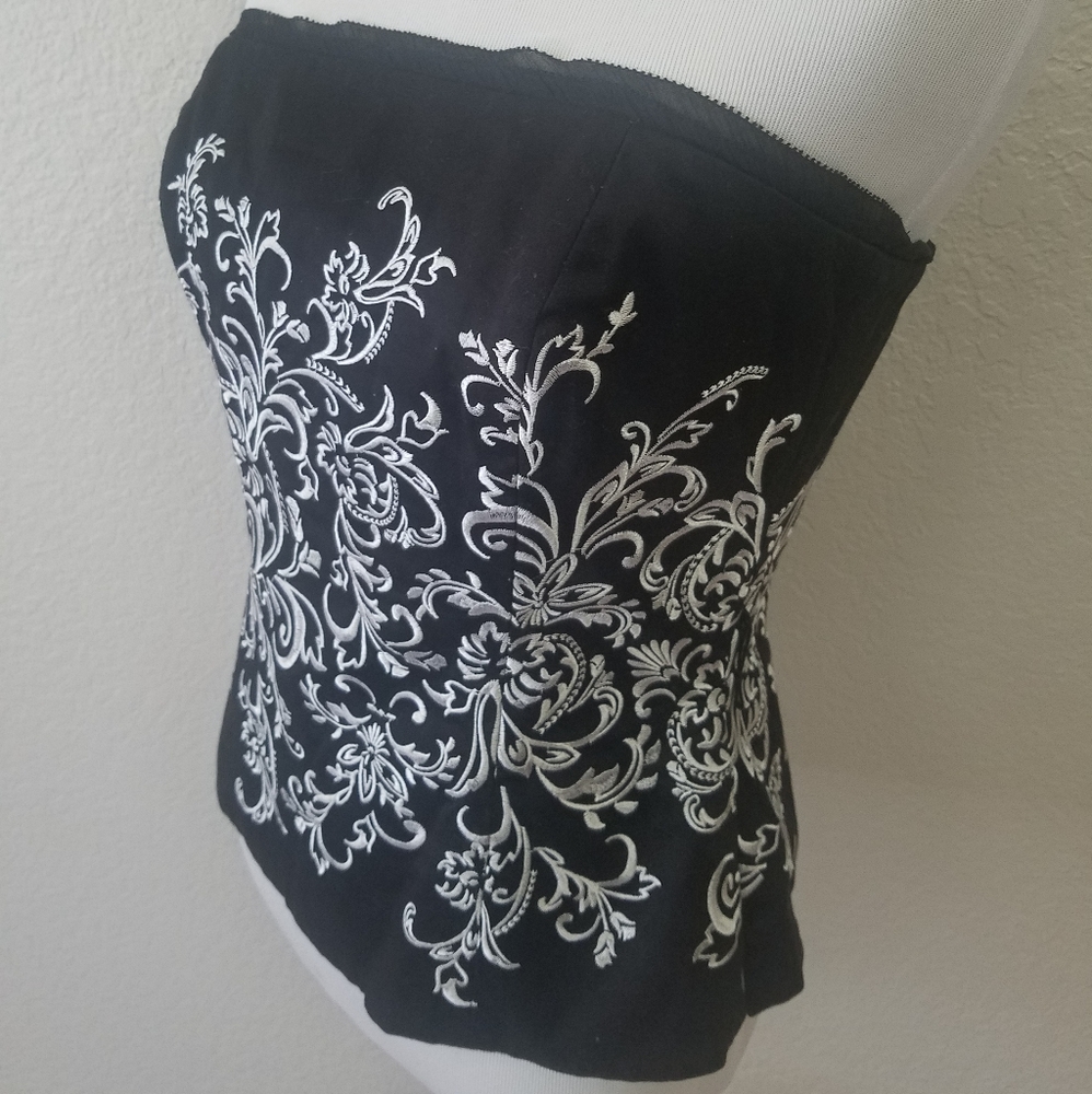 WHBM Women's Black Corset 4